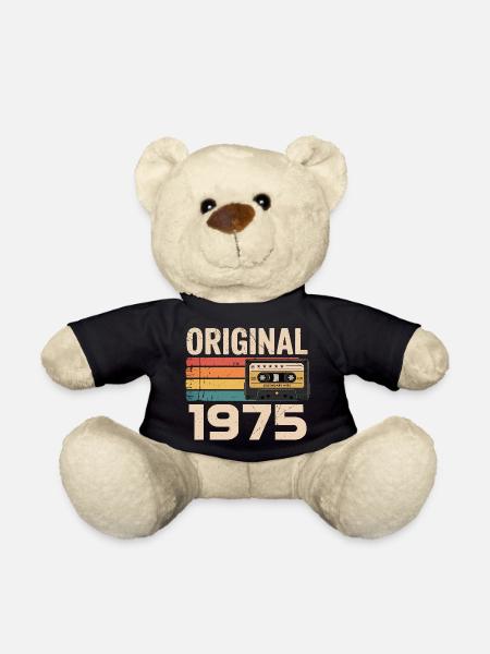 Originaler 1975er Retro-Geburtstag 1975 - Teddy - Schwarz