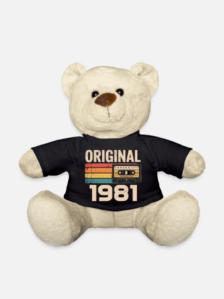 Originaler Retro-Geburtstag von 1981 Vintage 1981 - Teddy - Schwarz