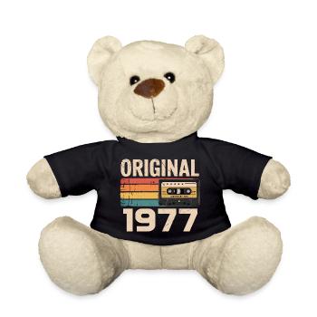 Original 1977 Vintage 1977 Retro Anniversary - Teddy Bear - black - Front