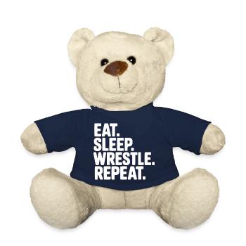 Mange. Dors. Lutte. Répétez. - Nounours - bleu marine - Devant