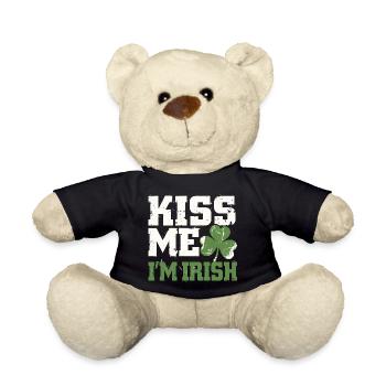 Embrasse-moi, je suis Irish Shamrock - Nounours - noir - Devant