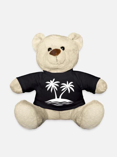 Palmen Strand Insel - Teddy - Schwarz