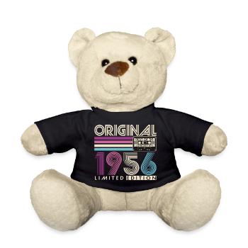 Vintage 1956 Né 70e anniversaire Rétro - Nounours - noir - Devant