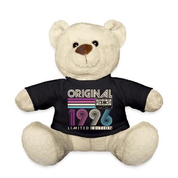 1996 Jahrgang geboren 30. Geburtstag Geschenk - Teddy - Schwarz - Vorne