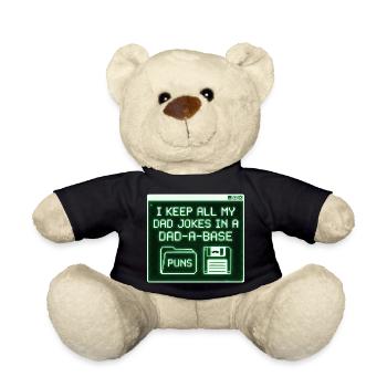 I Keep All My Dad Jokes In A Dad A Base - Teddy - Schwarz - Vorne