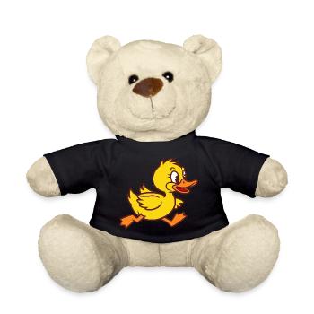 Rennende Ente Baby Duck Duckling Entchen Entlein - Teddy - Schwarz - Vorne