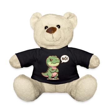Süßer Dinosaurier Nö Lustiger Spruch - Teddy - Schwarz - Vorne