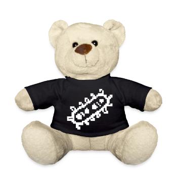 Bakterie Stäbchen Pixel Keim - Teddy - Schwarz - Vorne