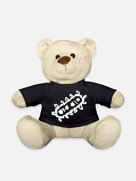 Bakterie Stäbchen Pixel Keim - Teddy - Schwarz