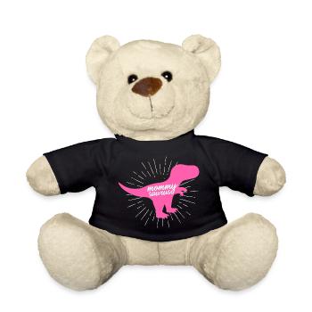 Mommysaurus lustiger Dinosaurier, pinke T-Rex-Silhouette - Teddy - Schwarz - Vorne
