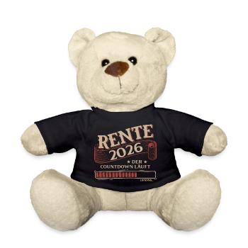 Pension 2026 Gift Man Pensioner Retirement Funny - Teddy Bear - black - Front