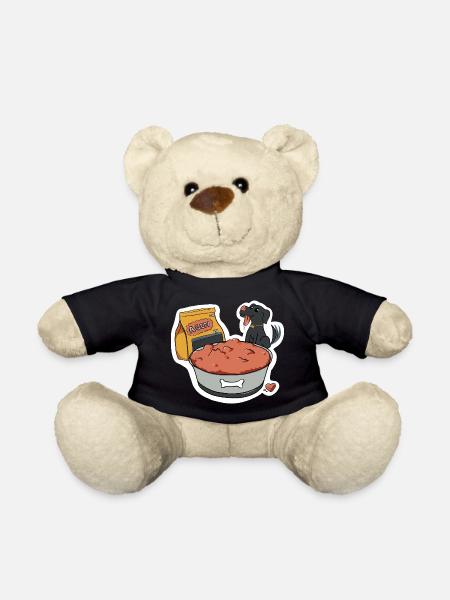 Hunde-Traum mit weißer Outline - Teddy - Schwarz