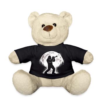 Bigfoot joue de la trompette - Nounours - noir - Devant