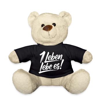 Du hast nur ein Leben – Lebe es - Teddy - Schwarz - Vorne