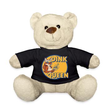 Pickleball Dink Queen Funny Player Love Pickleball - Teddy Bear - black - Front