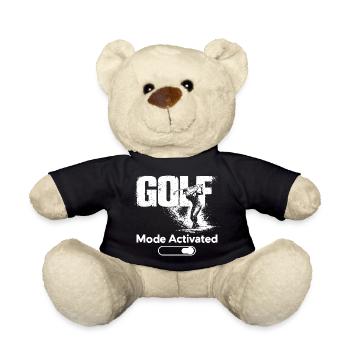 Golf Shirt Golf Mode Activated Golfer Gift - Teddy - Schwarz - Vorne