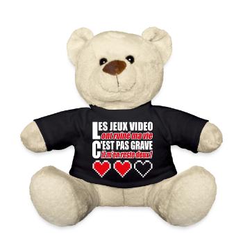 Les jeux vidéo ont ruiné ma vie humour gamer - Nounours - noir - Devant