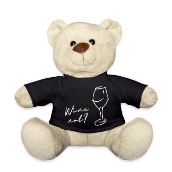 Du vin au lieu de Non, pas de vin, cadeau pour les connaisseurs ! - Nounours - noir - Devant