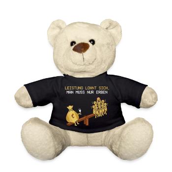 Leistung Lohnt Sich, Man Muss Erben - Teddy - Schwarz - Vorne