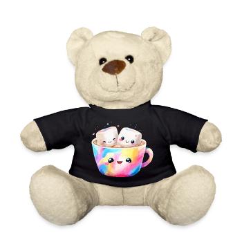 Kunterbunte Marshmallow Kaffeetasse - Teddy - Schwarz - Vorne