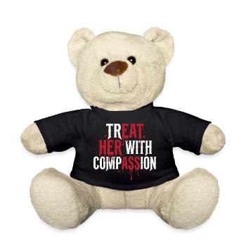 Traitez-la avec compassion - Nounours - noir - Devant