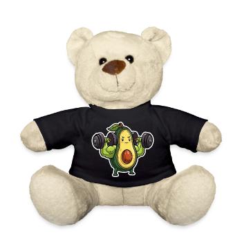 Motif drôle d’avocat en bodybuilding pour hommes de sport - Nounours - noir - Devant