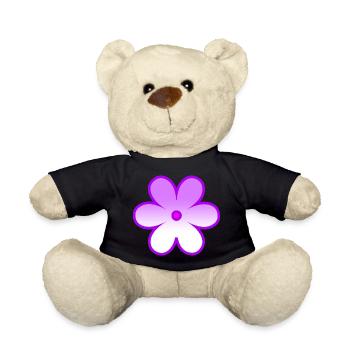Flower - Teddy Bear - black - Front