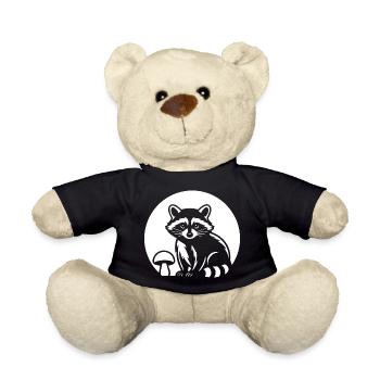 Cute Raccoon Nature Trash Panda Woodland Animal - Teddy Bear - black - Front