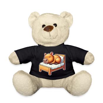 Capybara Sleeping - Teddy Bear - black - Front