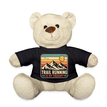 Trailrunning ist meine Therapie - Teddy - Schwarz - Vorne