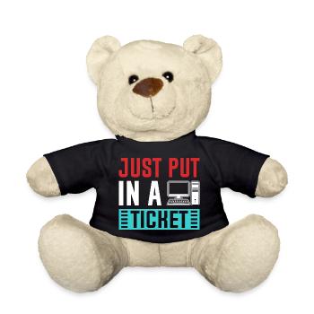 Just Put In A Ticket Graphic - Teddy Bear - black - Front