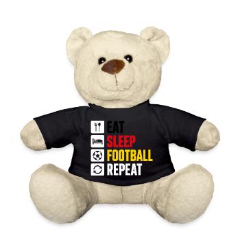 Mange Dors Football Répété Fan d’Allemagne - Nounours - noir - Devant