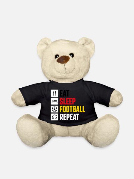 Eat Sleep Football Repeat Deutschland Fan - Teddy - Schwarz