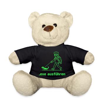 Exe ausführen Informatic Programming Geschenk - Teddy - Schwarz - Vorne