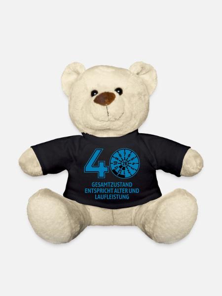 HU Juli 2026 - 40 Jahre - Geburtstag Geschenk - Teddy - Schwarz