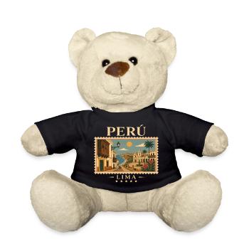 Peru Lima Vintage Reisemarke - Teddy - Schwarz - Vorne