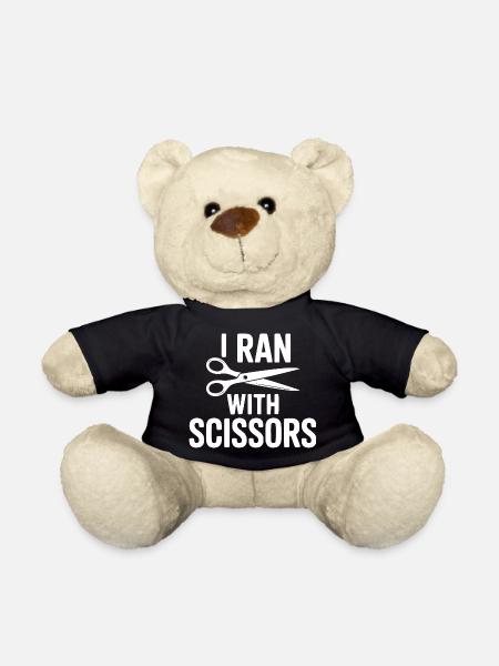 Ich bin mit der Schere gerannt - Teddy - Schwarz