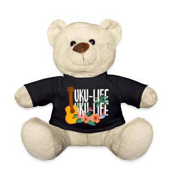Lustiges Ukulele Designs Und Sprüche - Teddy - Schwarz - Vorne