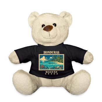 Honduras Roatán Vintage Reisemarke - Teddy - Schwarz - Vorne