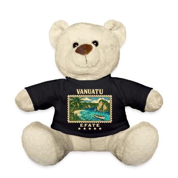 Marque de voyage vintage Vanuatu Efate - Nounours - noir - Devant