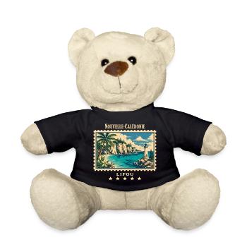 Neukaledonien Lifou Vintage Reisemarke - Teddy - Schwarz - Vorne