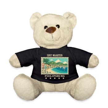 Marque de voyage vintage Sint Maarten Philipsburg - Nounours - noir - Devant
