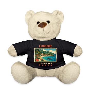 Guadeloupe Deshaies Vintage Reisemarke - Teddy - Schwarz - Vorne