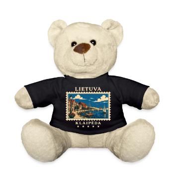 Litauen Klaipėda Vintage Reisemarke - Teddy - Schwarz - Vorne