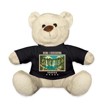 Bosnien und Herzegowina Kravica Vintage Reisemarke - Teddy - Schwarz - Vorne