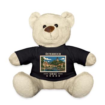 Österreich Graz Vintage Reisemarke - Teddy - Schwarz - Vorne