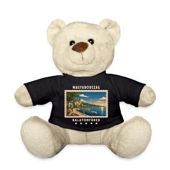 Ungarn Balatonfüred Vintage Reisemarke - Teddy - Schwarz - Vorne