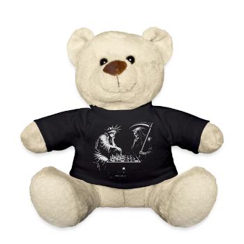 Freiheitsstatue spielt Schach mit dem Tod - Teddy - Schwarz - Vorne