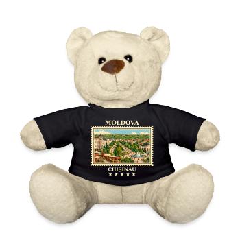 Vltava Chișinău Vintage Travel Brand - Teddy Bear - black - Front