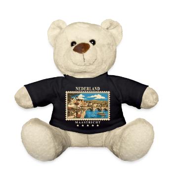 Niederlande Maastricht Vintage Reisemarke - Teddy - Schwarz - Vorne
